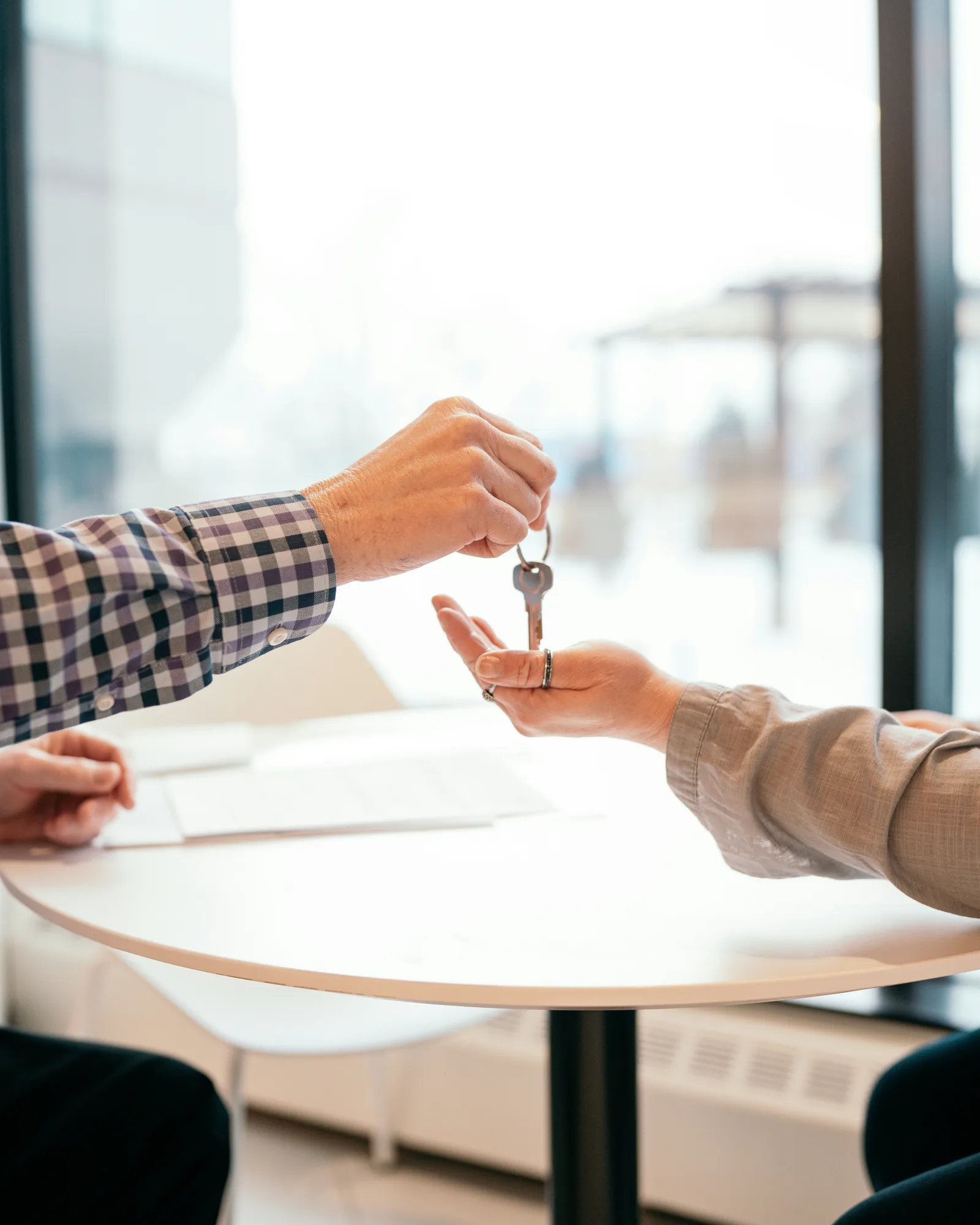 Keys in hand