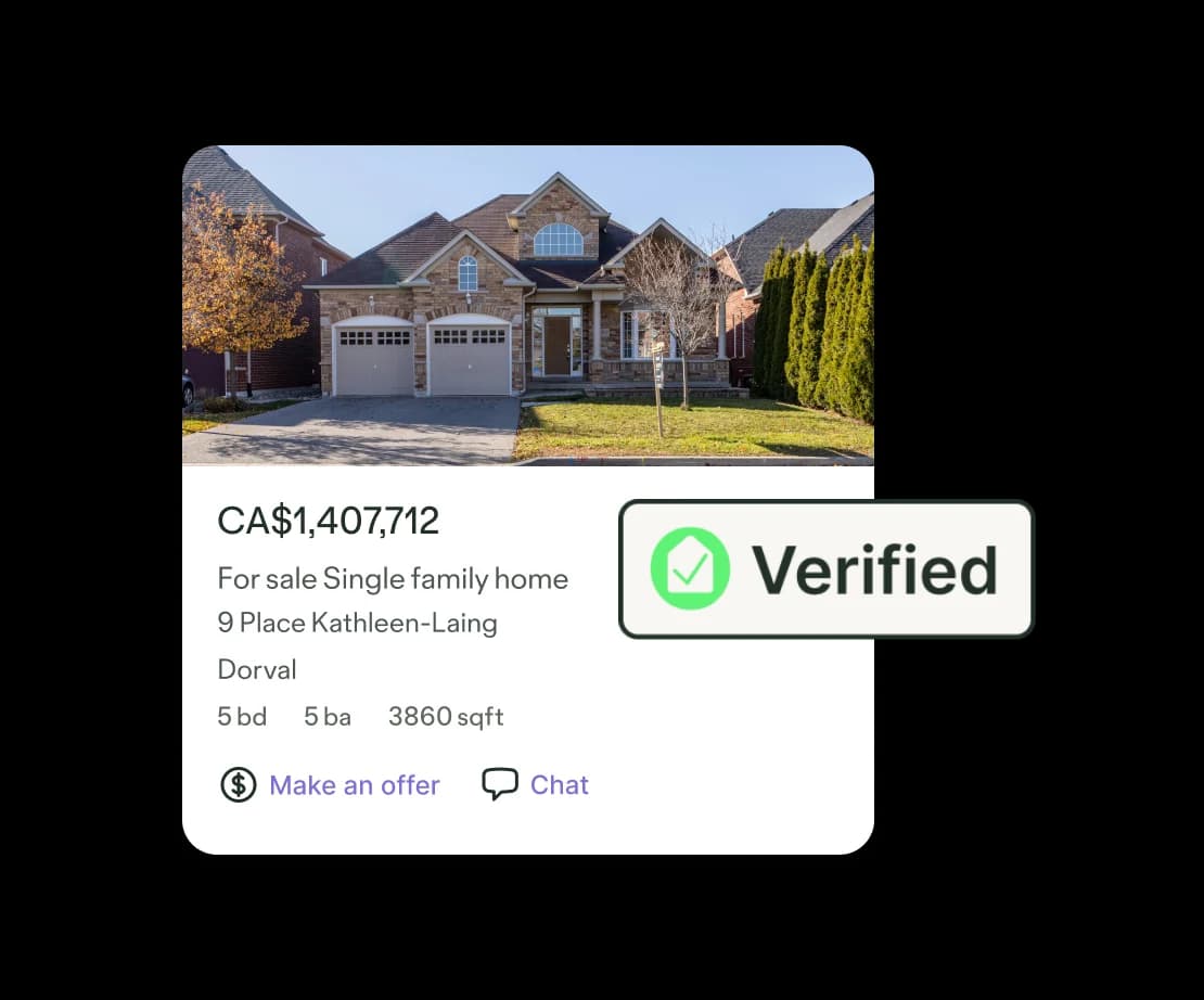 Verified listing with badge